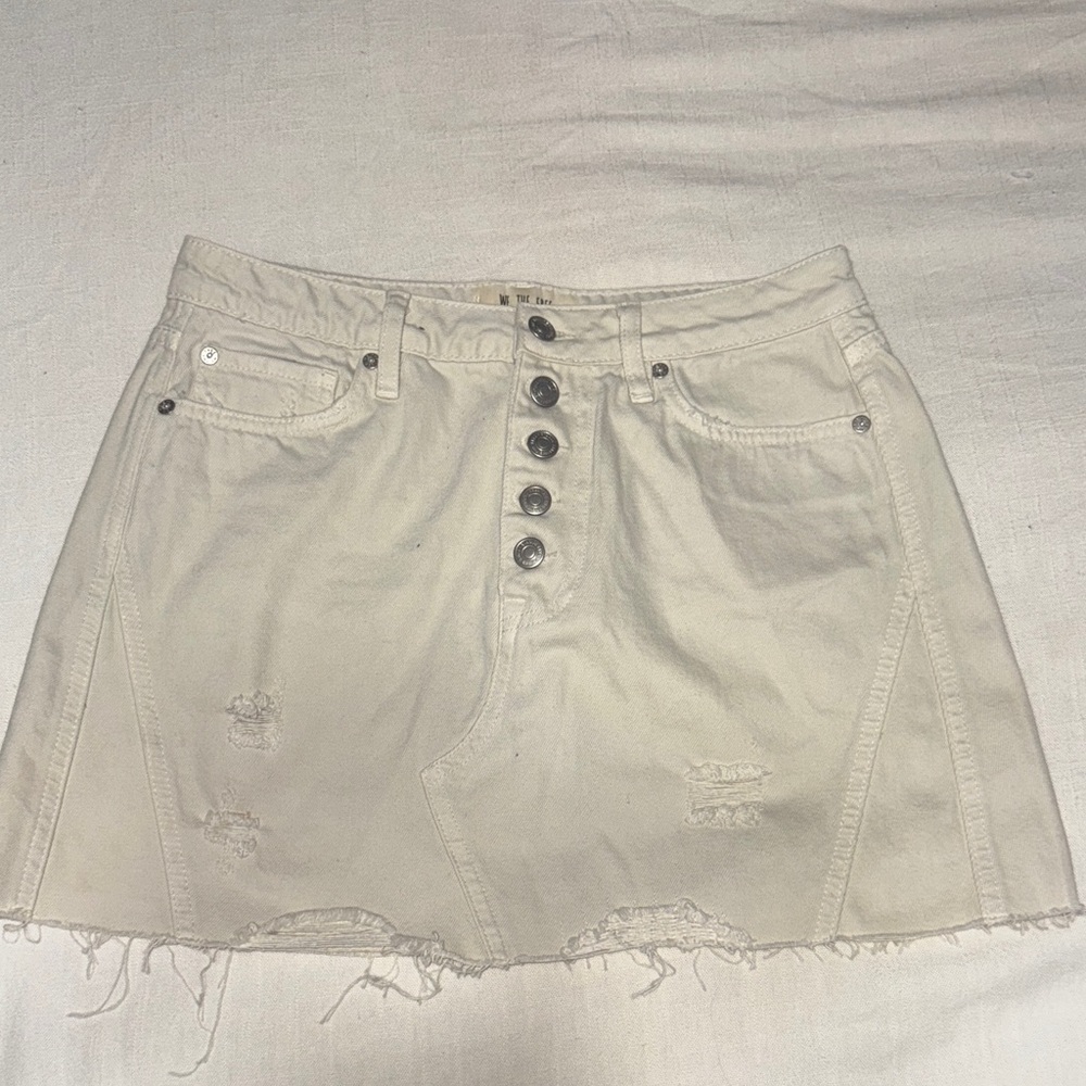 We The Free (Free People) Off-White Button-Up Skirt